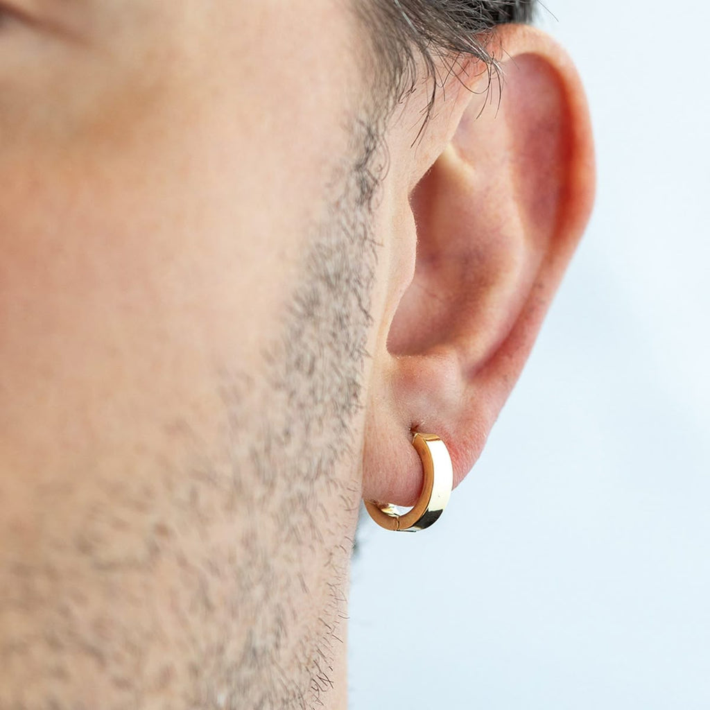 Men's Chunky Gold Hoop Earring