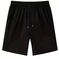 Men's Black Drawstring Shorts – Relaxed Fit Everyday Casual Short