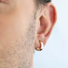 Men's Chunky Gold Hoop Earring