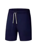 Men's Navy Blue Drawstring Shorts – Lightweight Casual Athletic Short