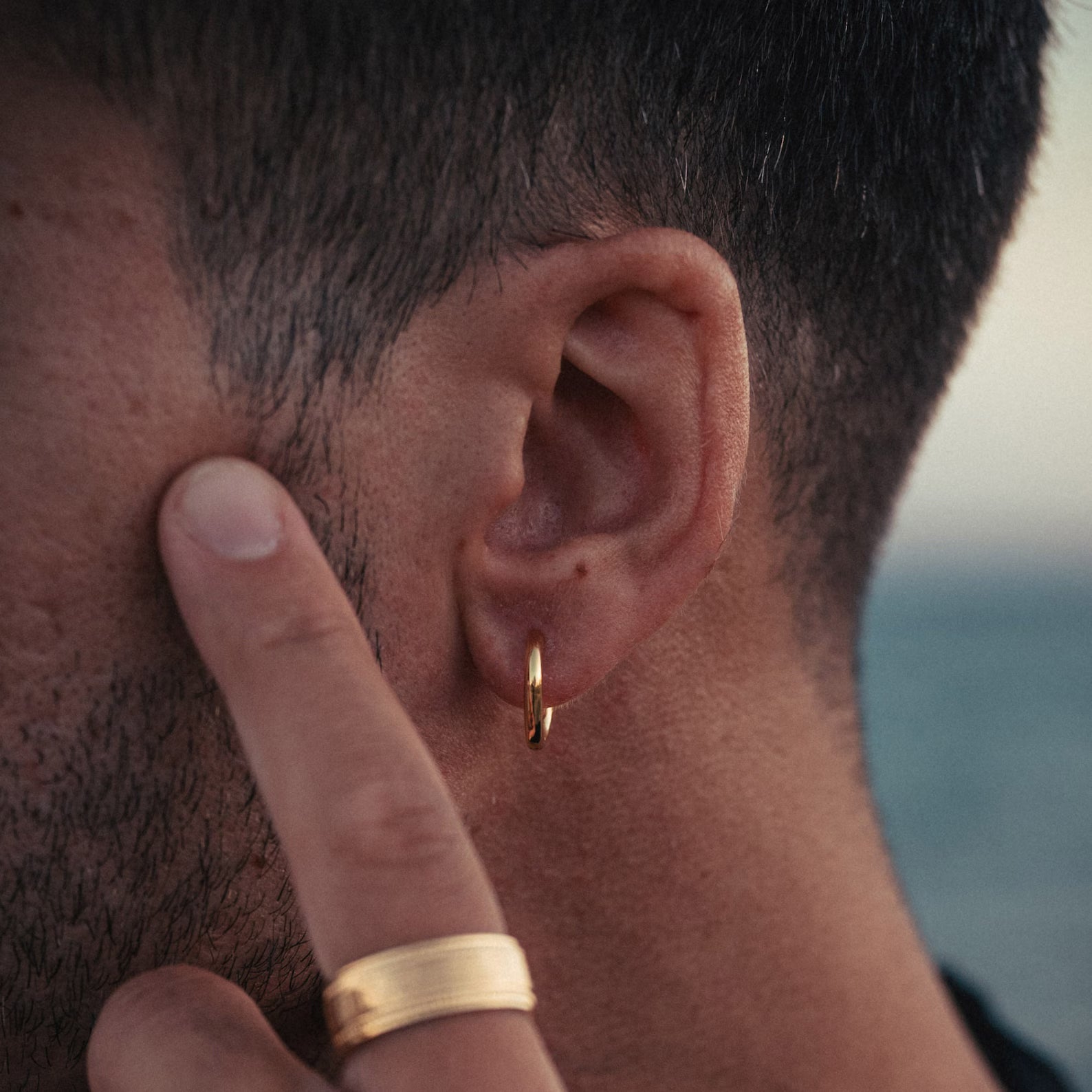 Minimalist Gold Hoop Earring