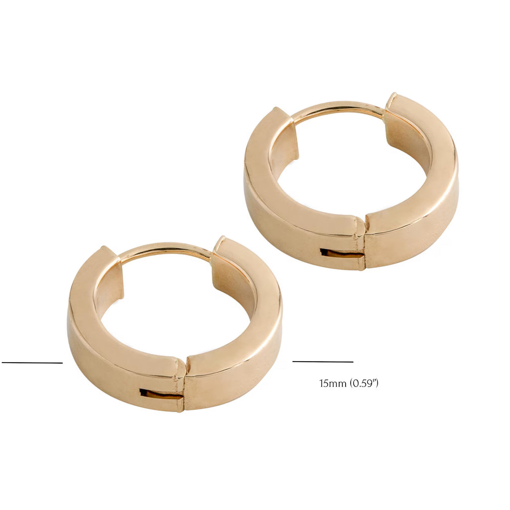 Men's Chunky Gold Hoop Earring